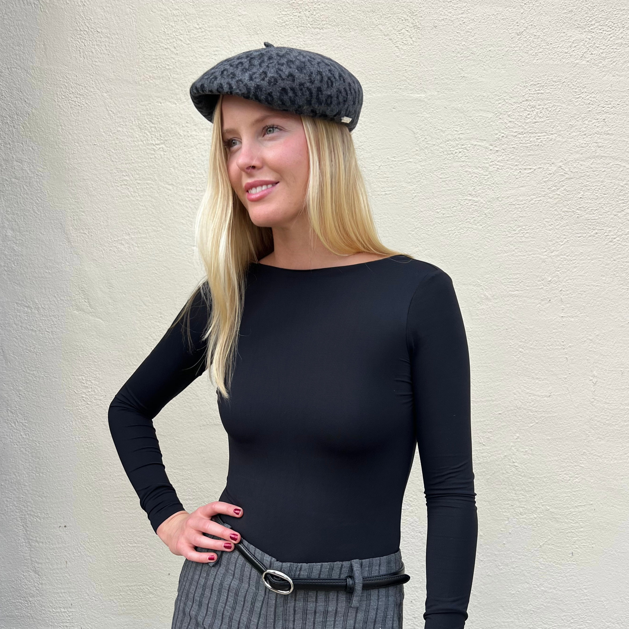 Chicago Black Leather Belt Silver 1.4 cm