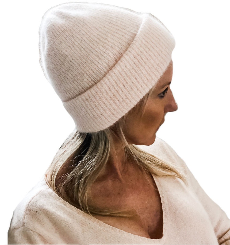 Angora Blend slouch beanie - pink