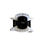 Thumbnail: Acetate Small Hair Claw & crystals – White 