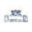 Thumbnail: Premium Oversized Acetate Rectangular Claw in Mykonos
