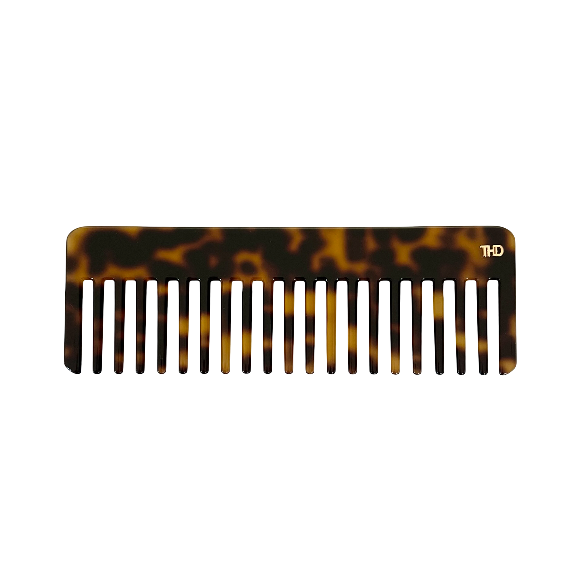 Acetate Detangle Comb in Dark Tortoise