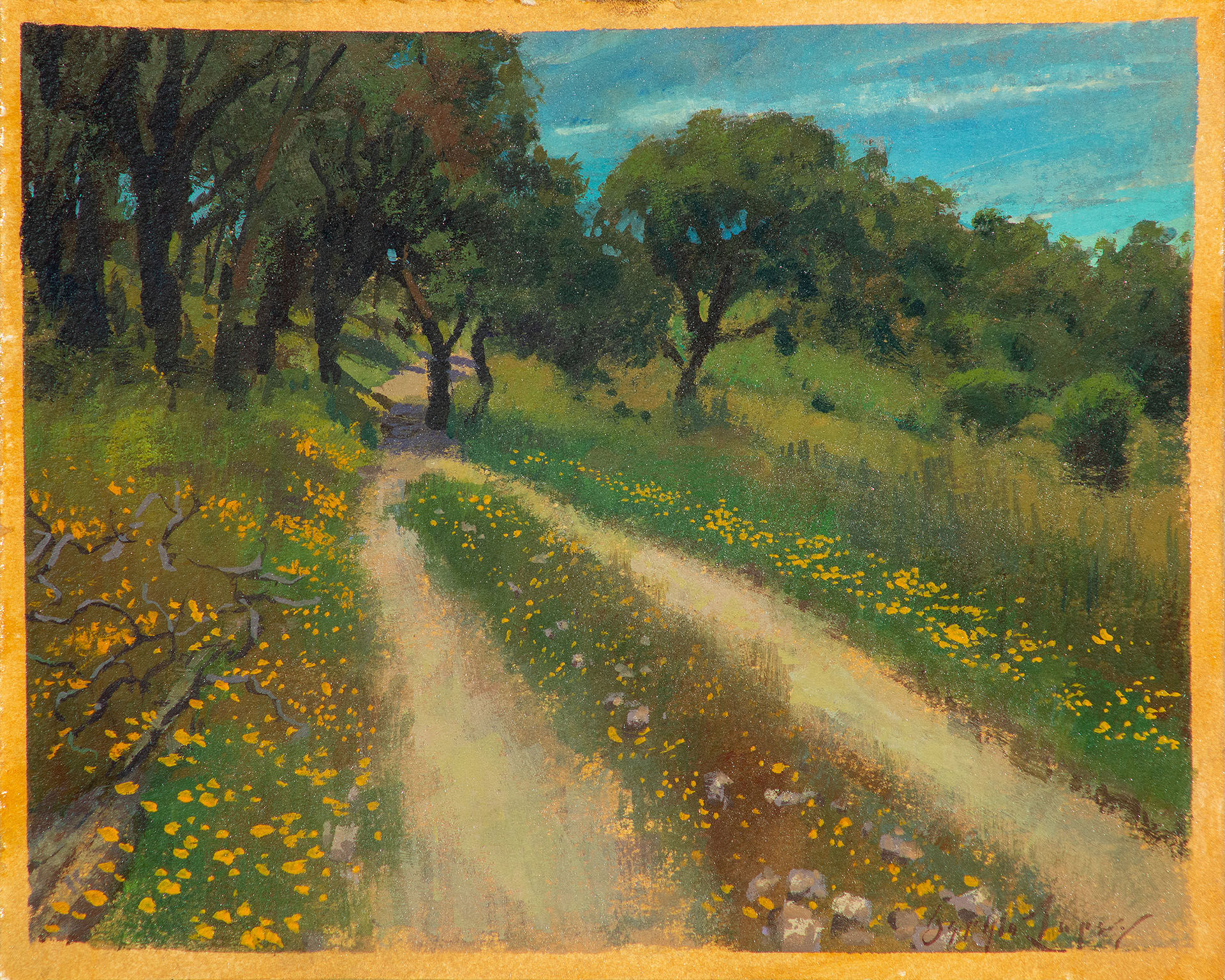 "Spring Awakening, Foothill Regional Park" 8x10 Gouache