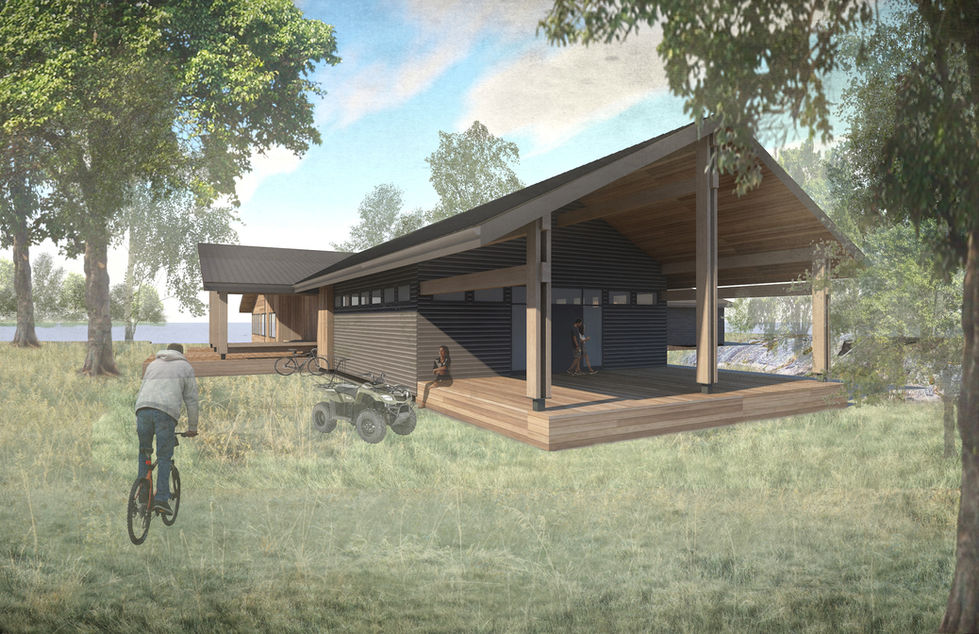 3 - Rendered Entry Canopy (photo credit Boreal Architecture Studio Inc.)