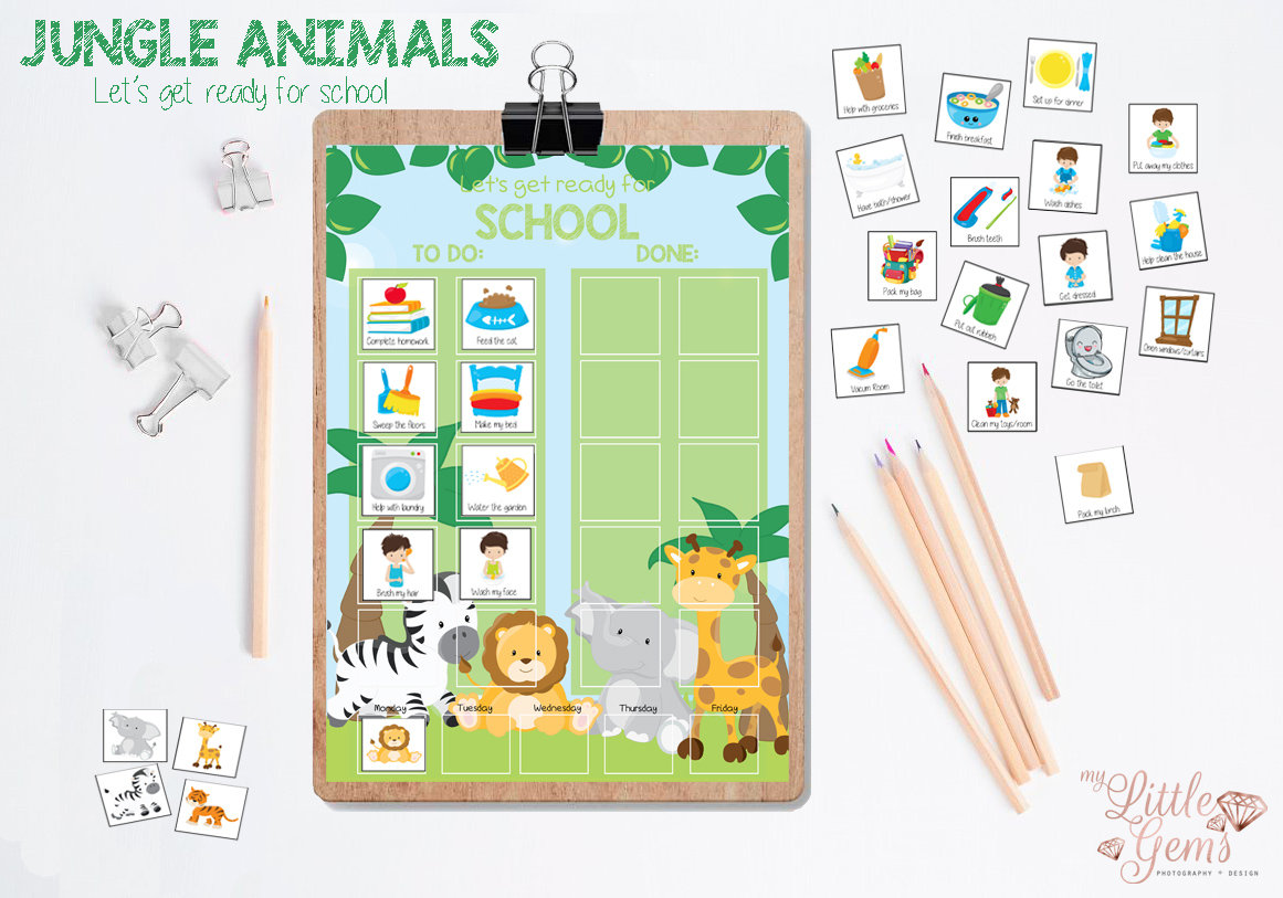 Let S Get Ready For School Chart Mylittlegems Let S Get Ready For School Chart Mylittlegems