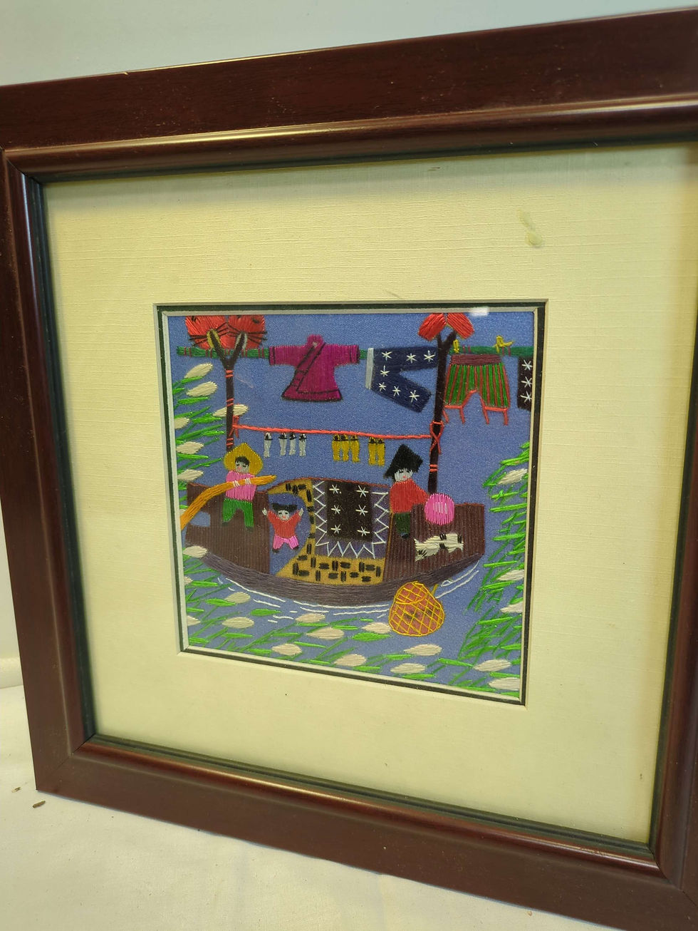 Thumbnail: Folk Art, Chinese Embroidery  4" x 4"