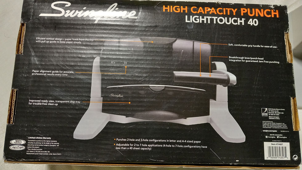Thumbnail: Paper Punch, Swingline. 40 page capacity.
