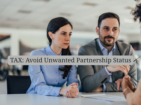 Avoid Unwanted Partnership Tax Status
