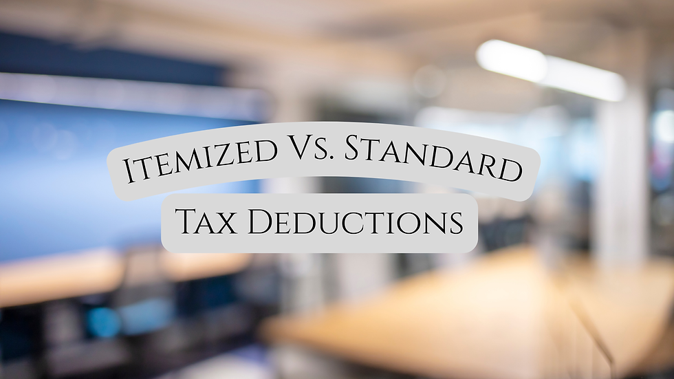 Do you take the itemized deduction on your tax return?