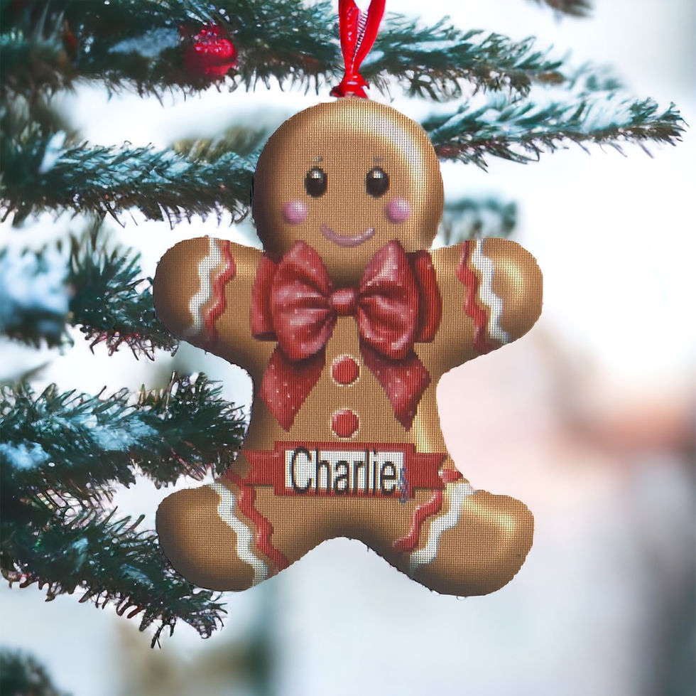 Thumbnail: Gingerbread hanging baubles