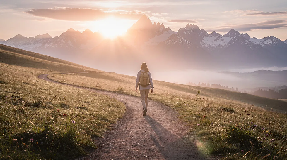 woman hiking