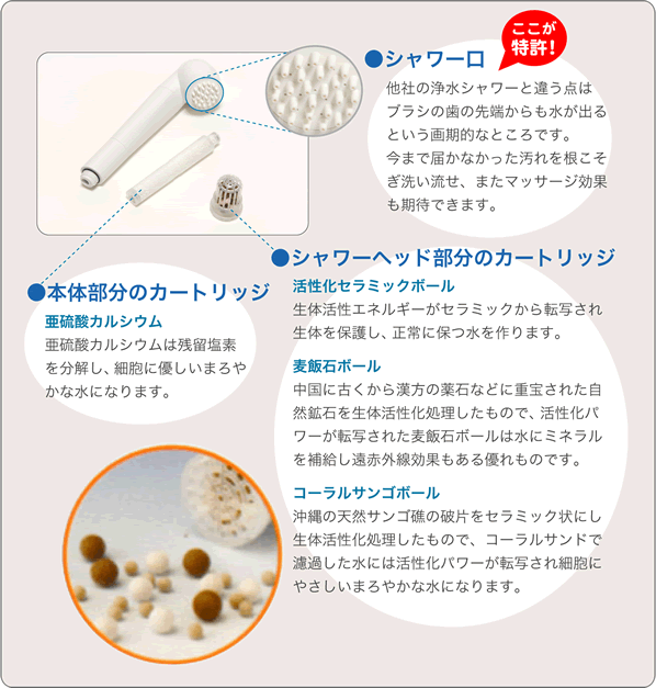 ビビアンクラブシャワーの3つの特徴