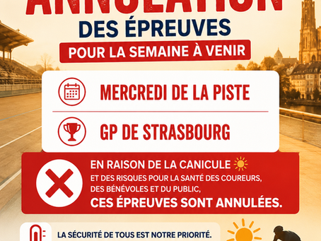 Report des Épreuves Piste