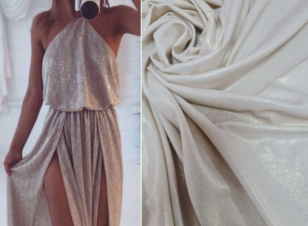 Armani gold  בד משי עם לורקס