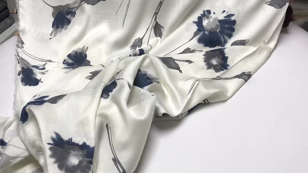 Миниатюра: Blue flowers  בד ויסקוזה סטאן