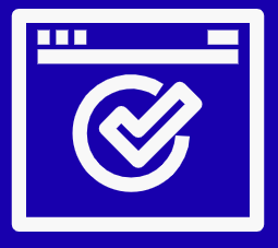 Checkmark on a computers website