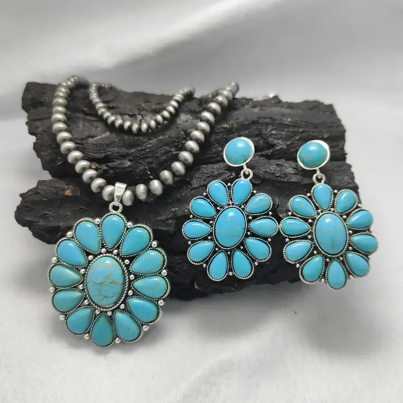 BOHO HIPPIE NATIVE EARRING NECKLACE SET