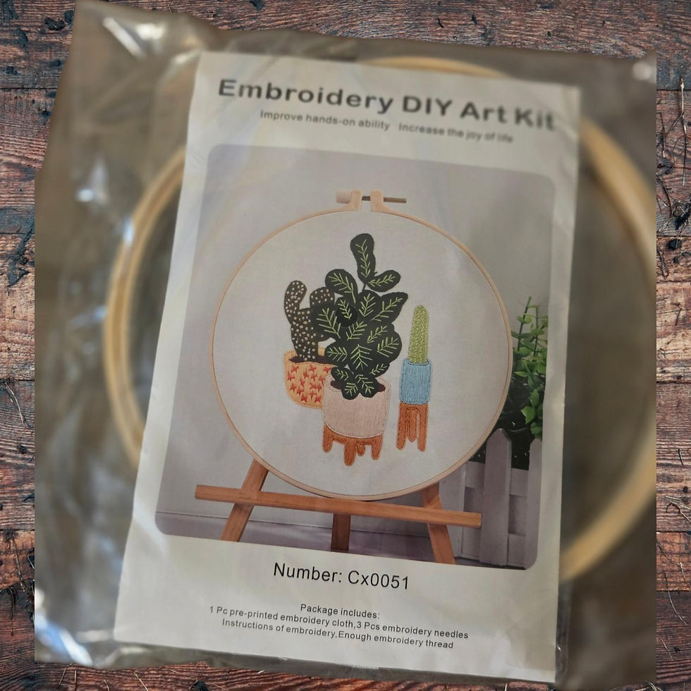 Thumbnail: COMPLETE EMBROIDERY FLOWERS-CACTUS- SUCCULENTS SET/KIT
