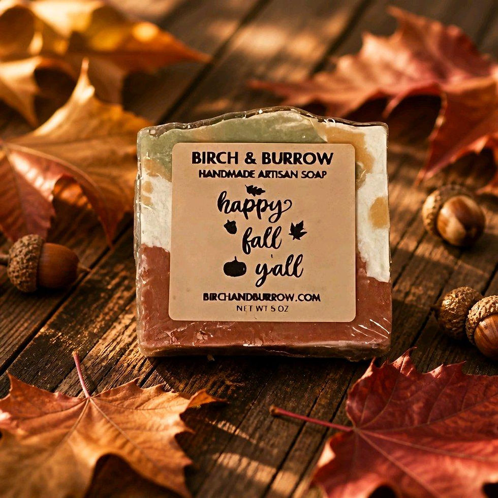 HAPPY FALL YALL HANDMADE CINNAMON SOAP FRONT VIEW