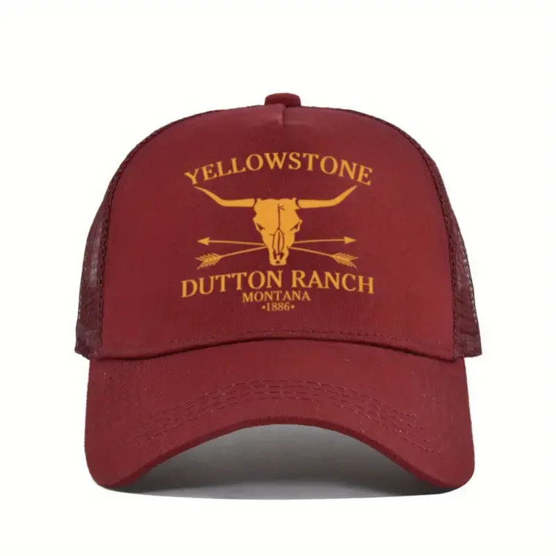 YELLOWSTONE DUTTON RANCE LANDMAN CAP ADJUSTABLE RED