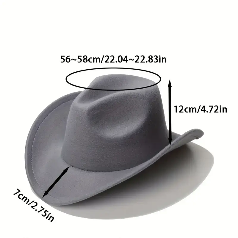 PLAIN BLACK COWBOY HAT
