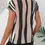 Thumbnail: WOMENS STRIPED CUTOUT V NECK SHIRT