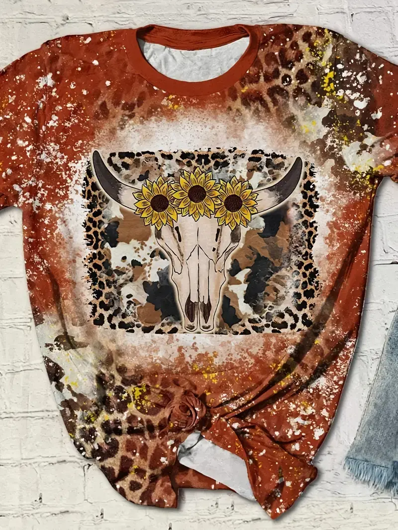 COWGIRL LEOPARD PRINT TSHIRT
