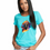 Thumbnail: TEAL GREEN BEAUTIFUL ICONIC BUFFALO WITH VIBRANT COLORS DESIGN WESTERN WEAR T-SHIRT