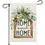 Thumbnail: 2 WELCOME HOME SWEET HOME EUCALYPTUS GARDEN FLAG FRONT VIEW ON POST