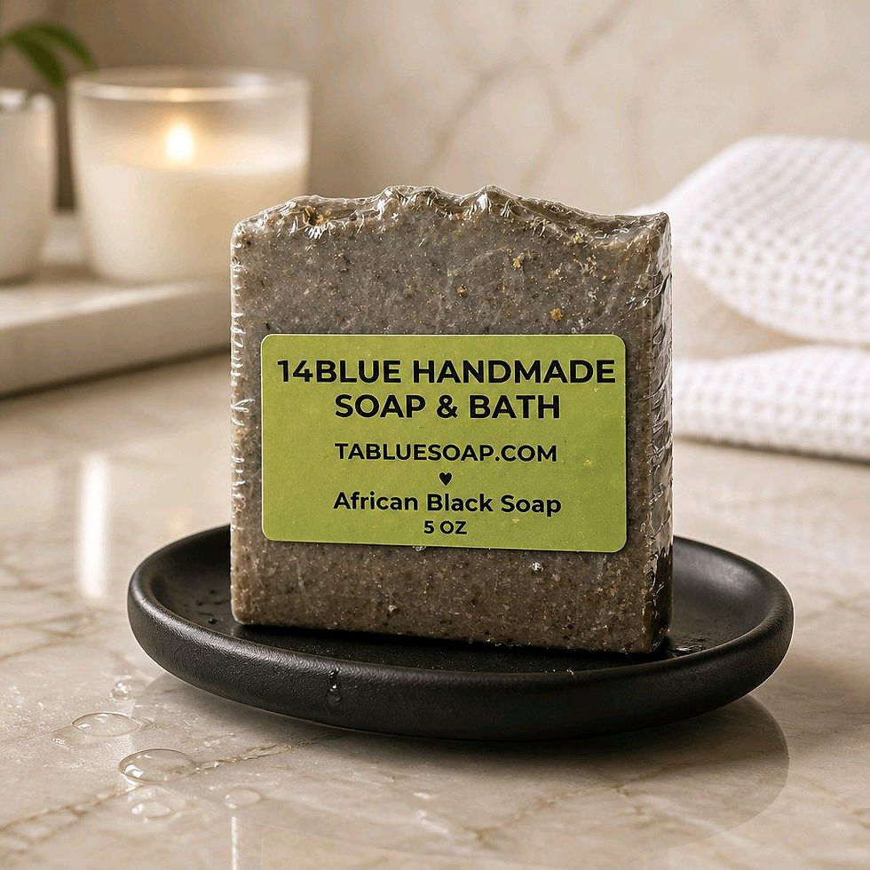 Thumbnail: AFRICAN BLACK OATMEAL HONEY HANDMADE SOAP WITH LABEL