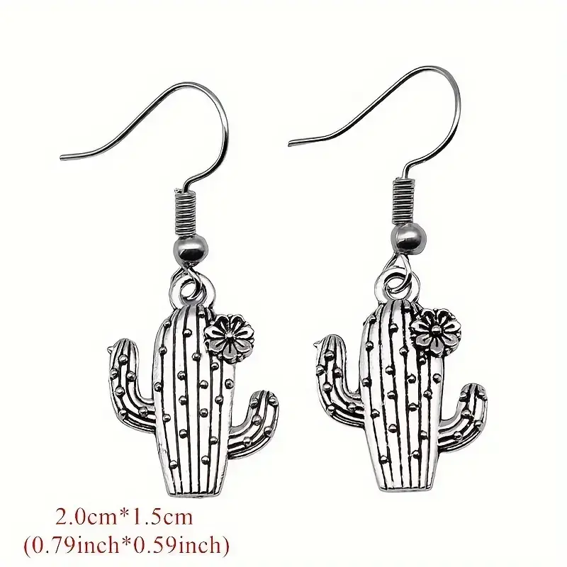 CACTUS EARRINGS SIZE