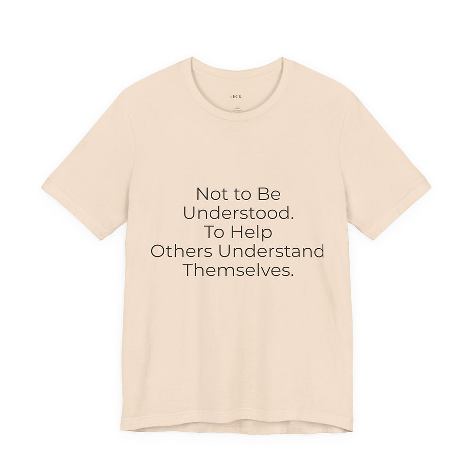 Thumbnail: Not to Be Understood Tee | Inspiration Collection | Black Lettering