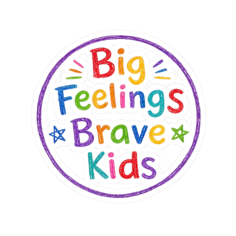 Thumbnail: Big Feelings Brave Kids Sticker |  Kid Affirmation Sticker