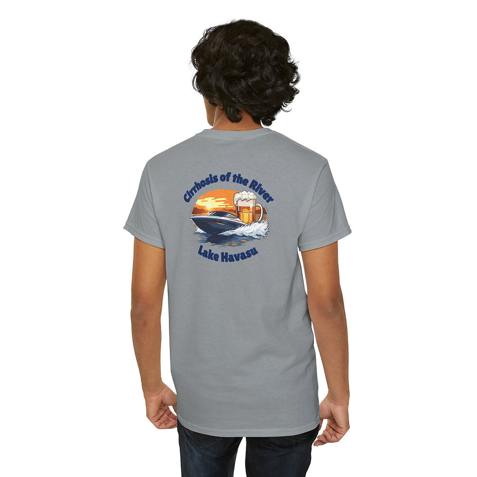 Thumbnail: Lake Havasu - Cirrhosis of the River - River Life Sunset Design Unisex Tee