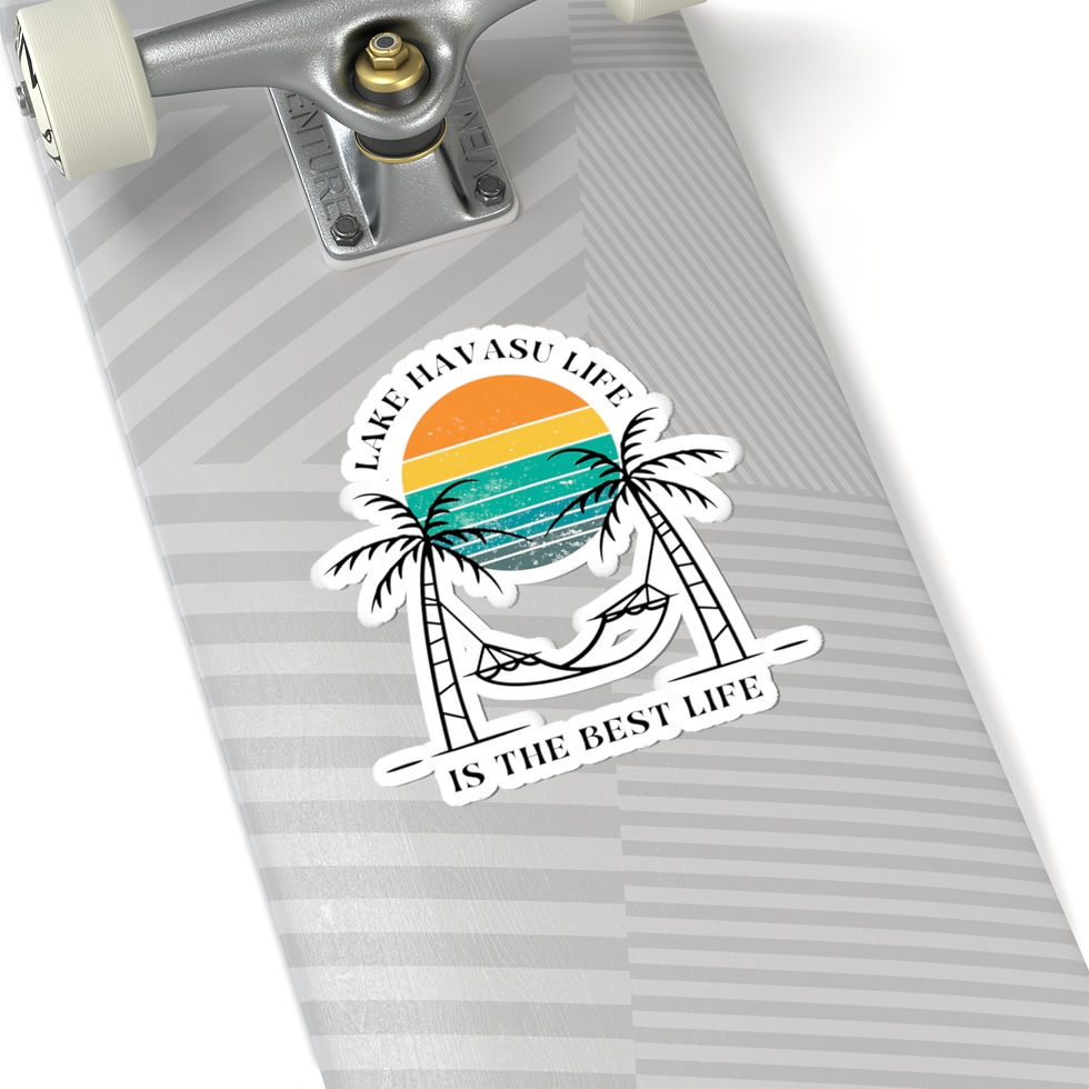 Thumbnail: Lake Havasu Life Is The Best Life - Lake Life Sunset Hammock Kiss-Cut Sticker