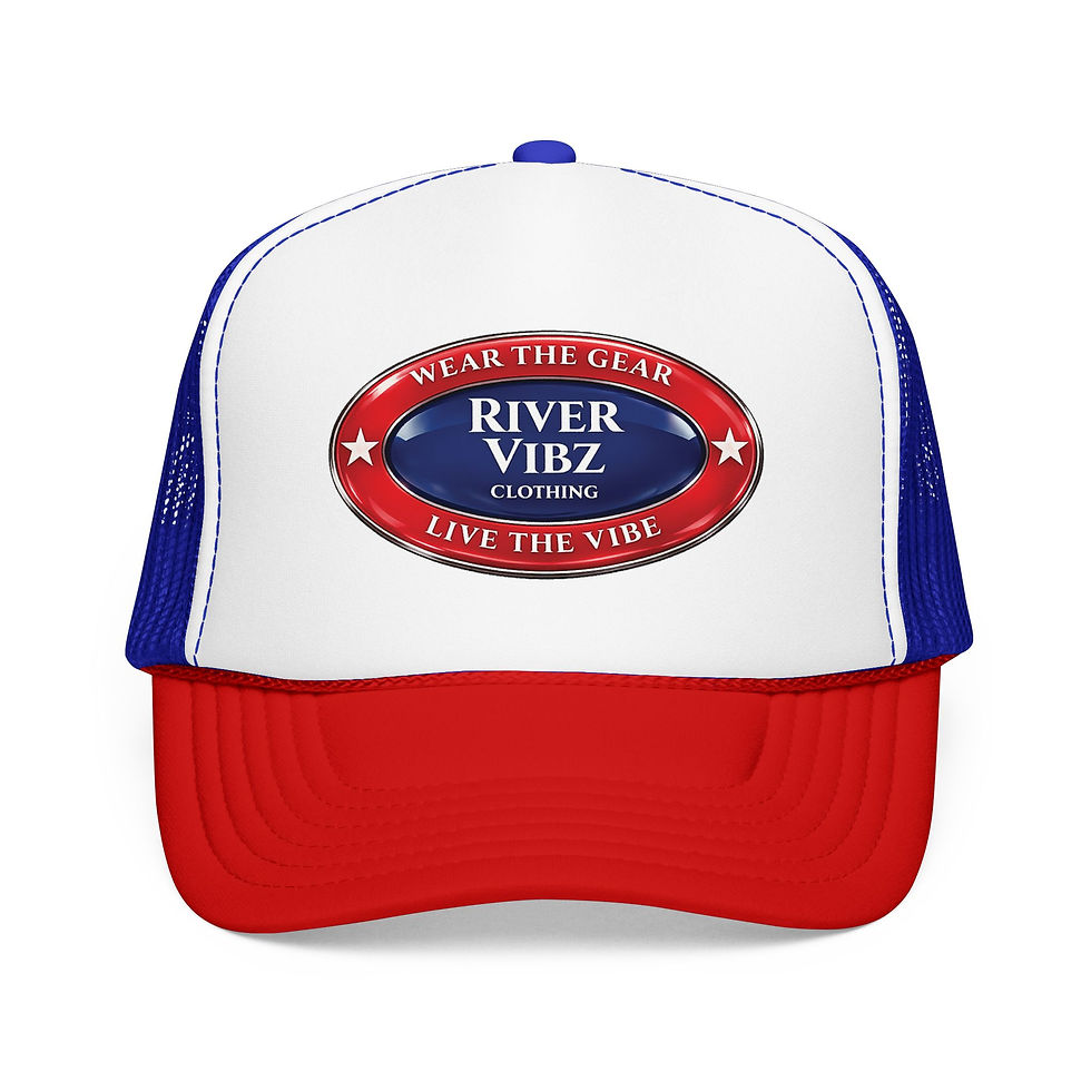 River Vibz – 'Wear the Gear, Live the Vibe' Foam Front Snapback Trucker Hat