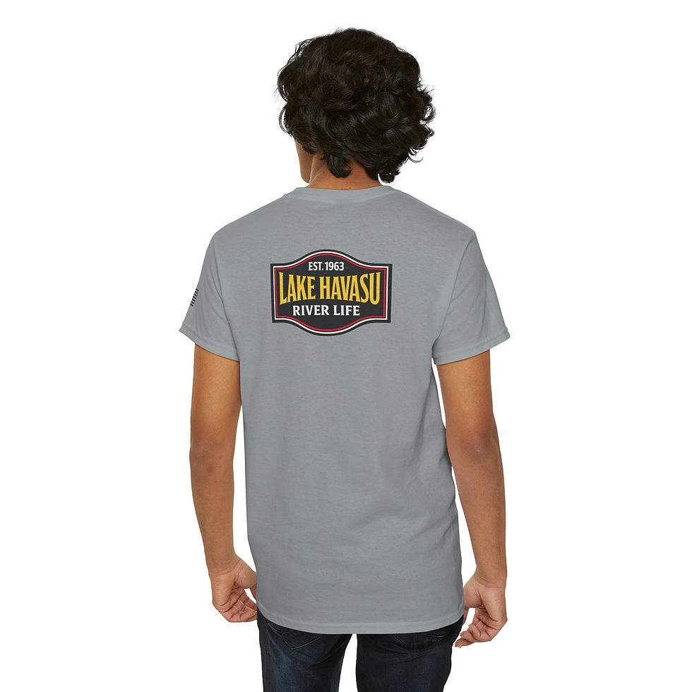 Thumbnail: Lake Havasu River Life T-Shirt — Vintage Shield Logo Est. 1963 Tee, Men's Shirt