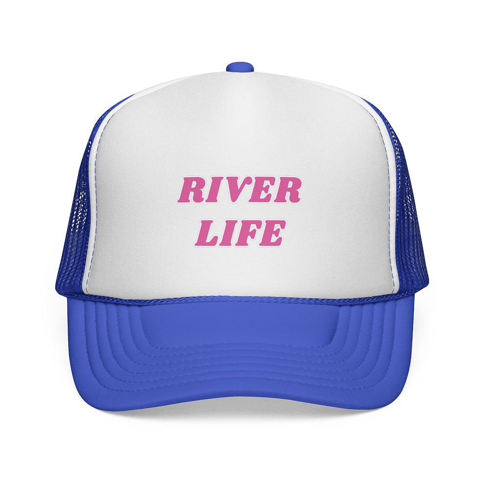 Thumbnail: River Life Foam Front Trucker Hat, River Trips, Lake Days, Summer Apparel
