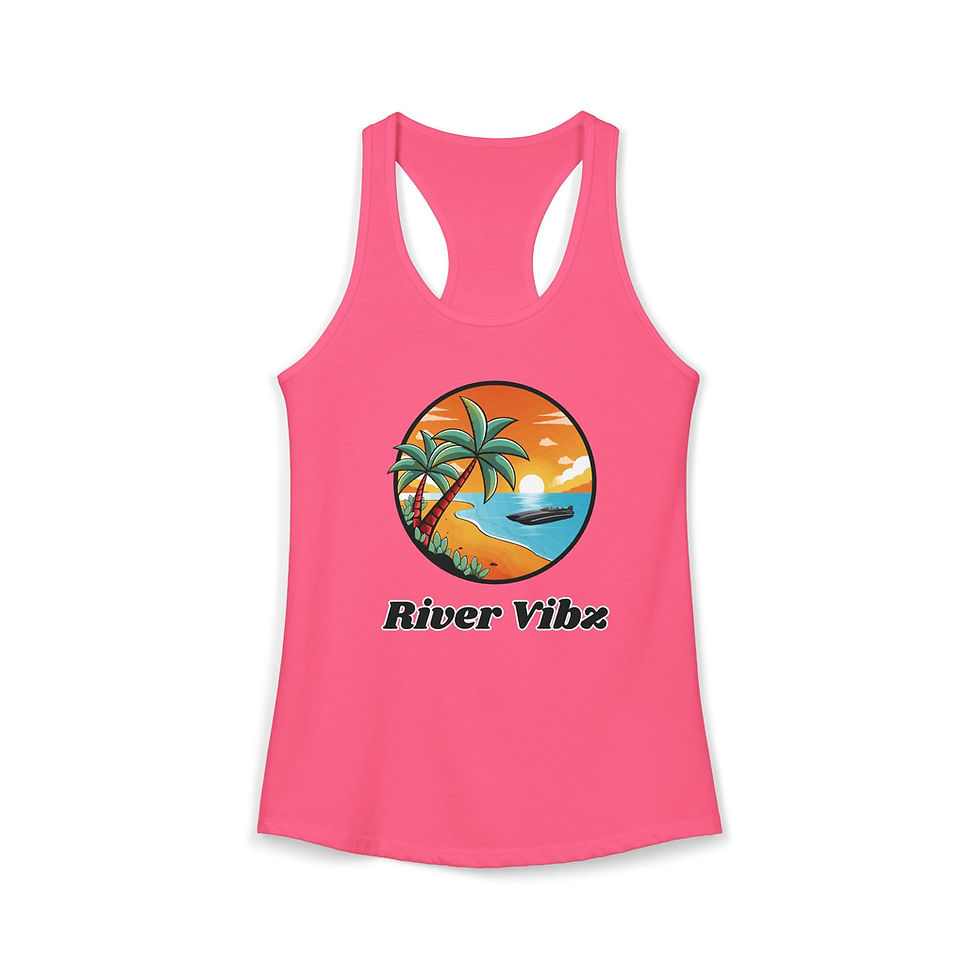 Thumbnail: River Vibz Sunset Women's Racerback Tank Top