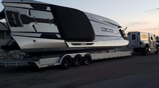 44' High Performance Boat on Trailer