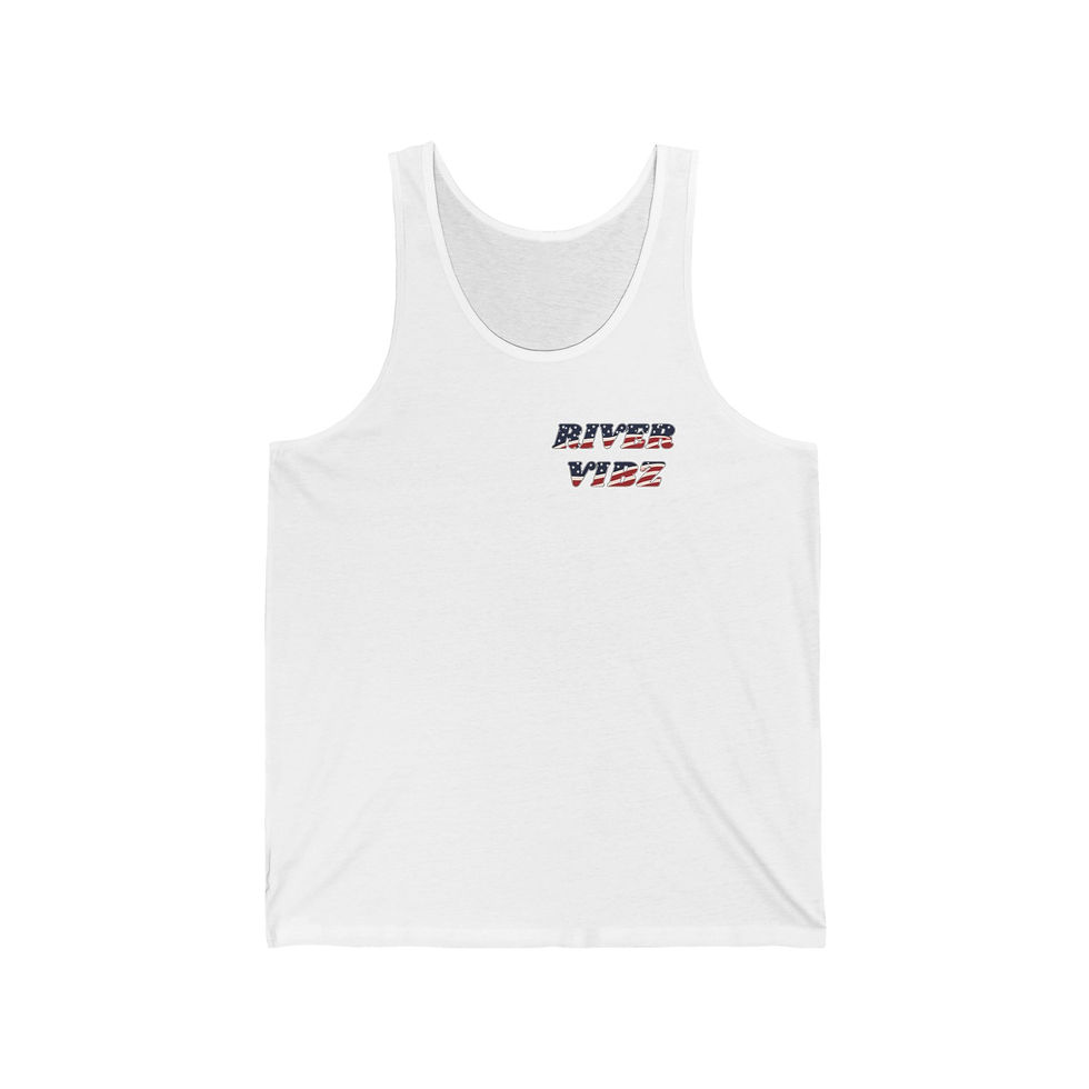 Thumbnail: River Vibz American Flag Palm Tree Tank Top, Men's Apparel, Men's Tank, Summer Shirt