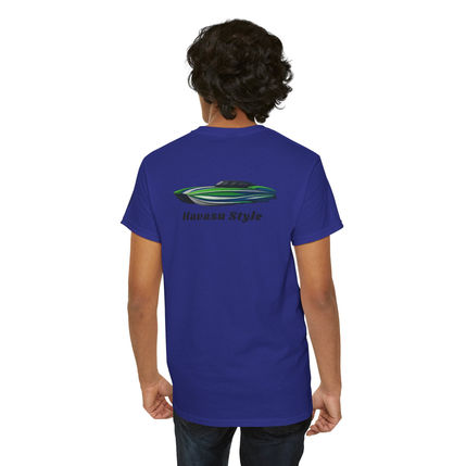 Blue-Green River Vibz Havasu Style Speedboat Tee