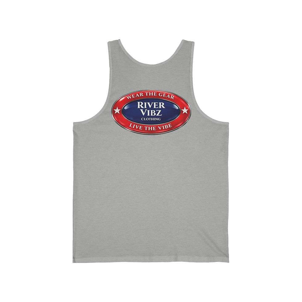 Thumbnail: River Vibz “Wear The Gear – Live The Vibe” Men’s Tank Top, Lake Life Boating