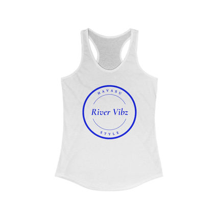 Blue Circle River Vibz Havasu Style on a Women's Racerback Tank.