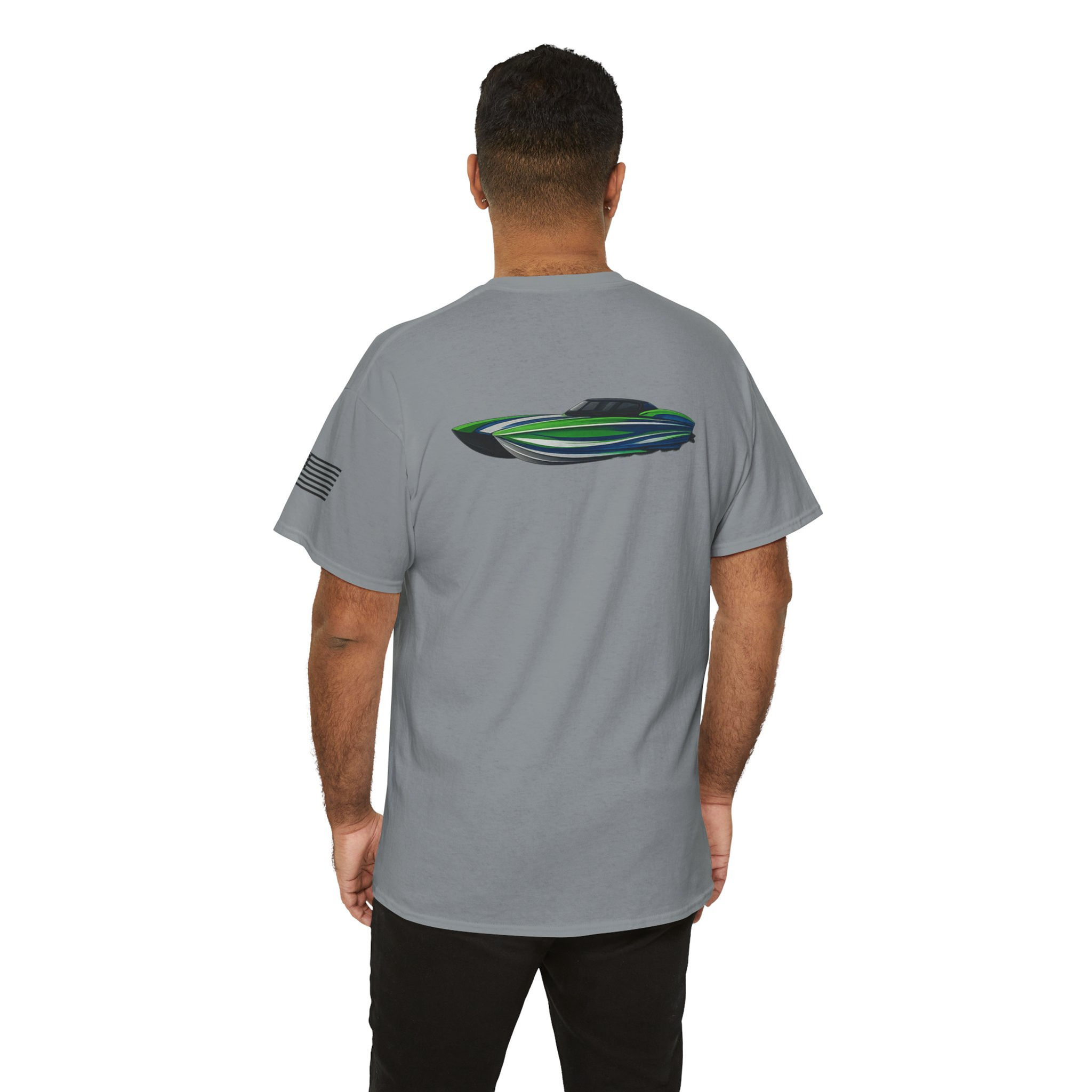 Blue-Green River Vibz Speedboat Tee