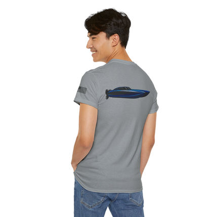 River Vibz Speedboat with Twin Outboards Tee