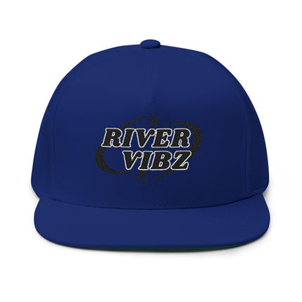Flat Bill Snapback with the Black Starry River Vibz Embroidered on hat