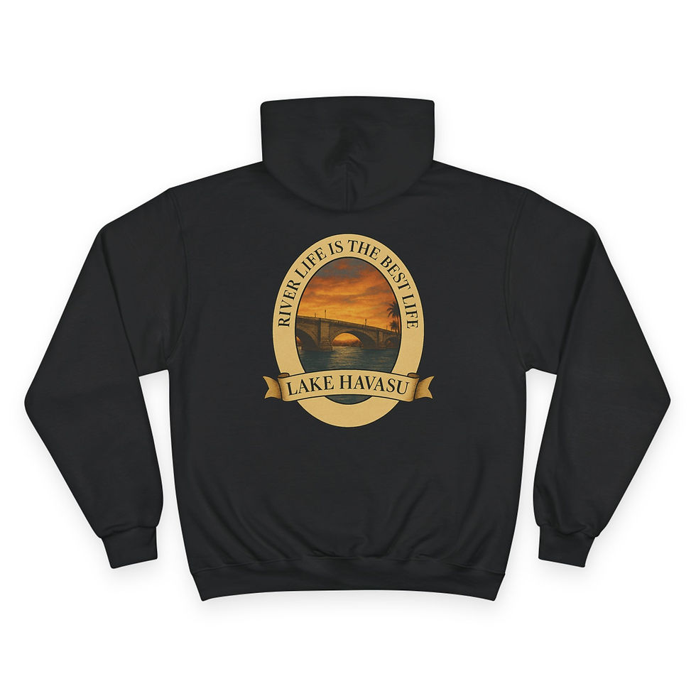 Thumbnail: Hoodie, Lake Havasu 'River Life Is The Best Life', Champion Pullover  