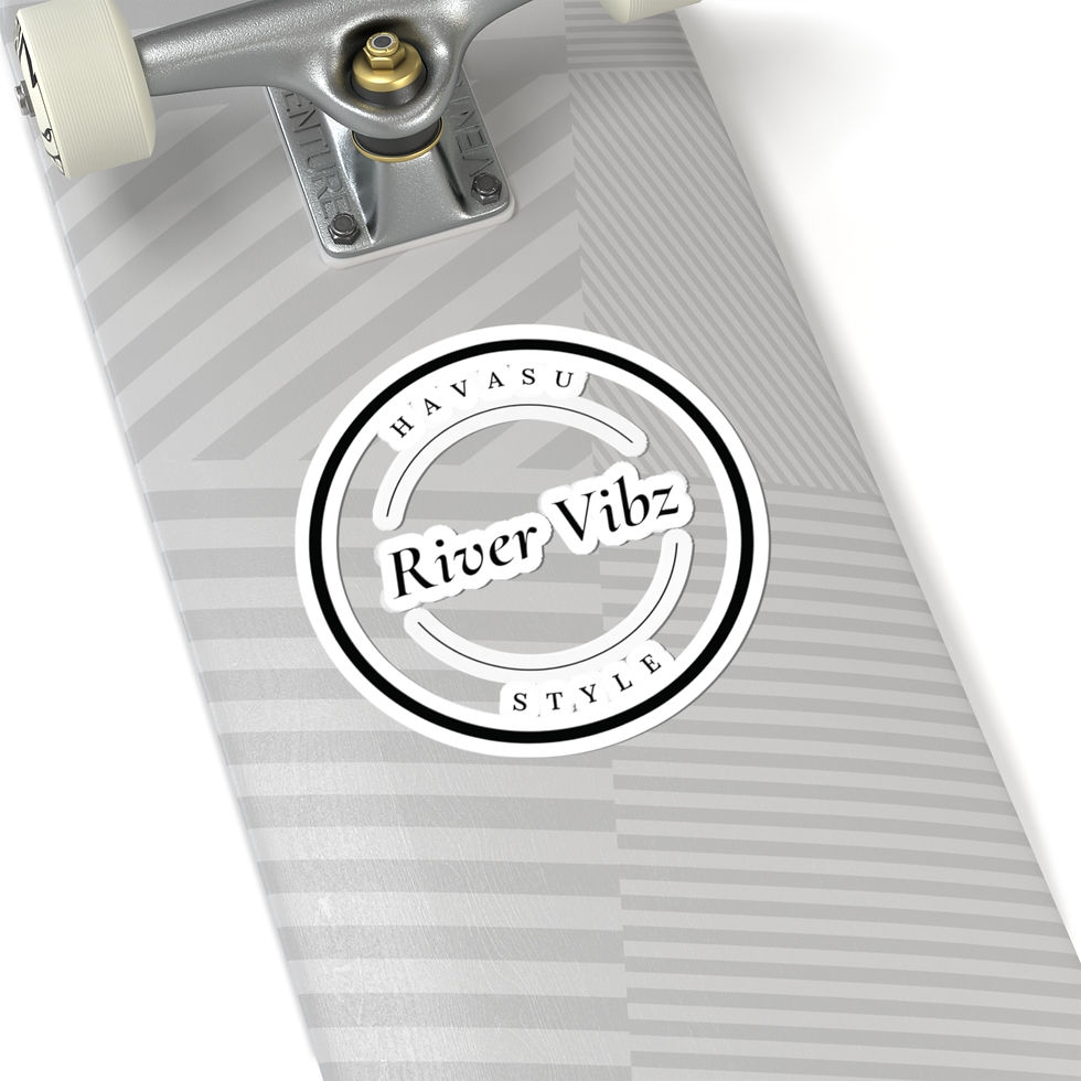 Thumbnail: River Vibz Havasu Style Round Kiss-Cut Vinyl Sticker, Lake Days, River Trips