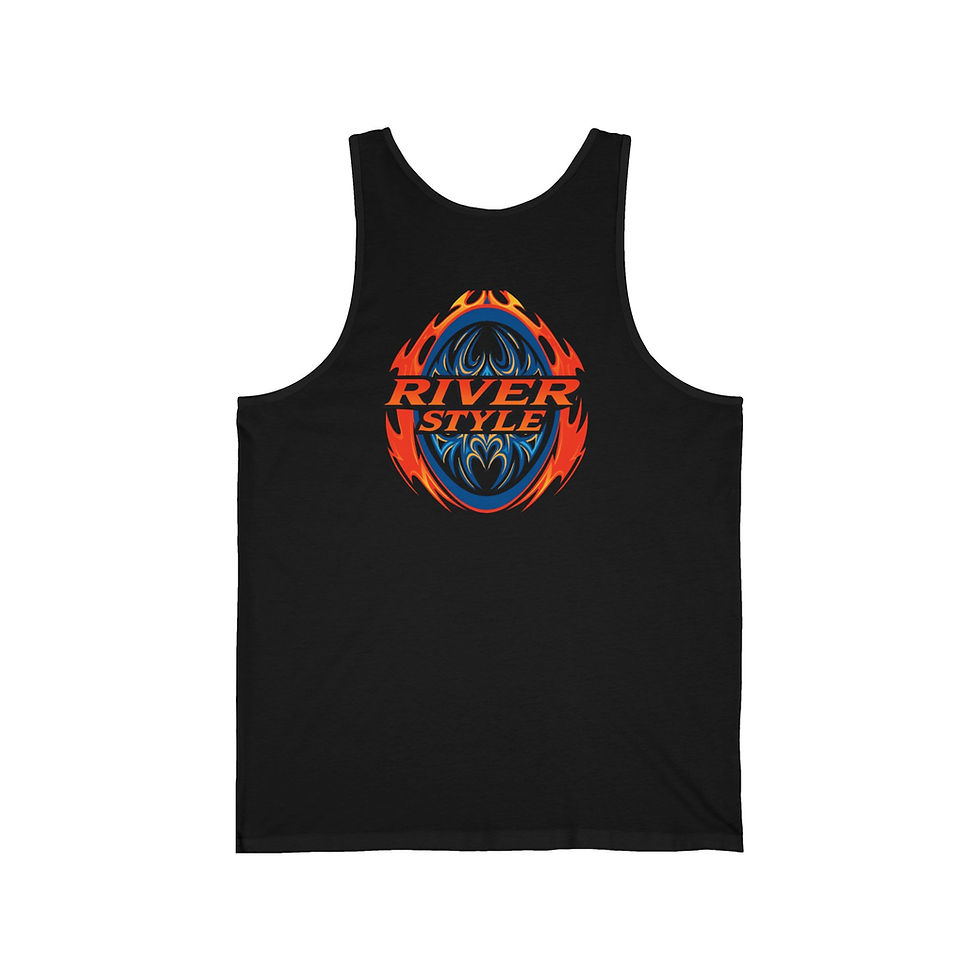 Thumbnail: River Style Oval Tribal Band Men's Tank, Lake Days, River Trips, Summer Apparel