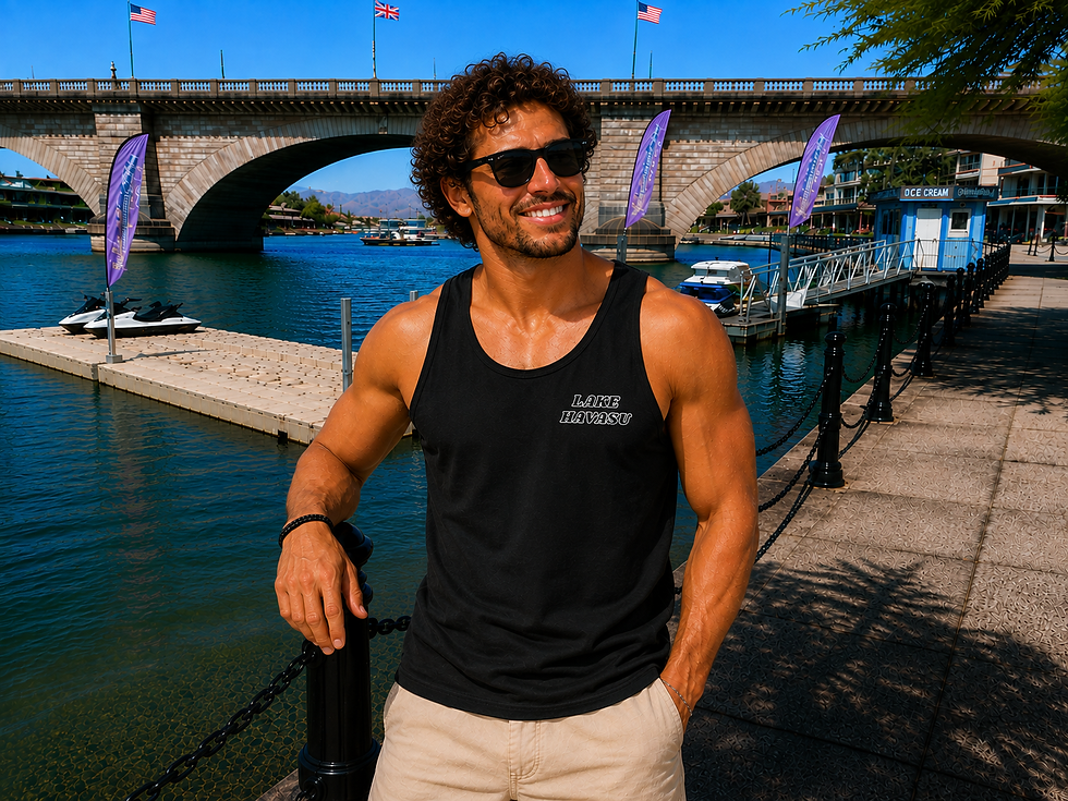 River Life Is The Best Life - Lake Havasu Men's Tank Top, Summer, River Trips, Lake Days, Men's Apparel, Vacations